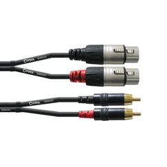 Cordial CFU 1.5 FC Audio-Kabel 1,5 m 2 x XLR (3-pin) 2 x RCA Schwarz, Rot