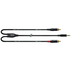 Cordial CFY 1.5 WCC Audio-Kabel 1,5 m 3.5mm 2 x RCA Schwarz