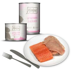 MjAMjAM saftiges Huhn und Wildlachs