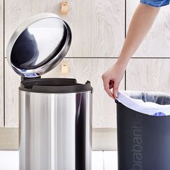 Brabantia Pedal Bin newIcon Rund Gebürsteter Stahl