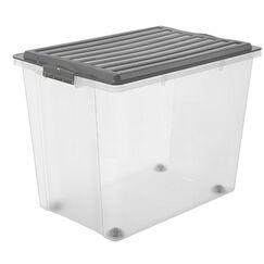 Rotho Compact Rechteckig Box 70 l Grau, Transparent 1 Stück(e)