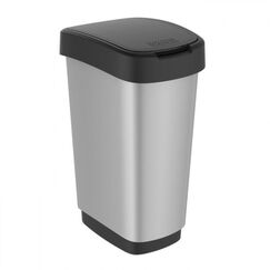Rotho 11677 50 l Rechteckig Polypropylen (PP) Metallisch, Silber