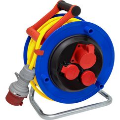 Brennenstuhl 1182832821 Verlängerungskabel 33 m 3 AC-Ausgänge Draußen Blau, Gelb
