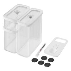 ZWILLING 1026082 Rechteckig Container 5,4 l Transparent, Weiß 5 Stück(e)