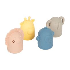 Small foot Silikon Badespielzeug Set Badetier Gemischte Farben