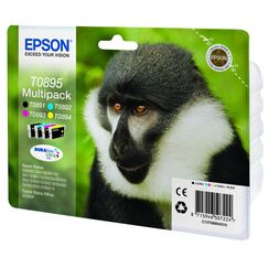 Epson Monkey T0895 Affe DURABrite Ultra Multipack 4 Farben Tinte