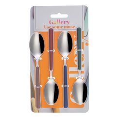Sola 133963 Löffel Kaffeelöffel Stahl Grau, Mehrfarbig, Silber 4 Stück(e)