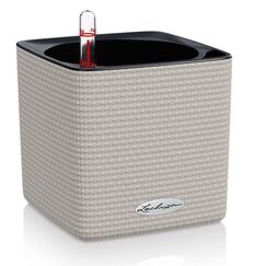 LECHUZA CUBE Color 14 Drinnen Topfpflanzer Freistehend Recycelbarer Kunststoff Braun, Sand