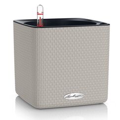 LECHUZA CUBE Color 16 Drinnen Topfpflanzer Freistehend Recycelbarer Kunststoff Braun, Sand