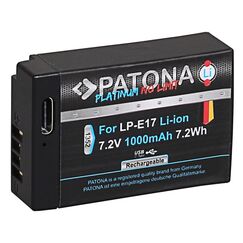 PATONA Platinum Akku mit USB-C Input f. Canon LP-E17 EOS RP 77D 200D 750D 760D 8000D Kiss X8i M3 Rebel Rebel T6i