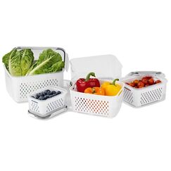 Gourmetmaxx 13613 Teile/Zubehör für Kühl- und Gefrierschrank Container Transparent, Weiß