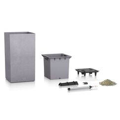 LECHUZA Canto Stone 40 Drinnen/Draußen Pflanzgefäß Freistehend Polypropylen (PP) Grau, Farbe: Grau