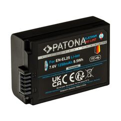 PATONA Platinum Akku mit USB-C Input für Nikon EN-EL25 Nikon Zfc Nikon Z50 Nikon Z30