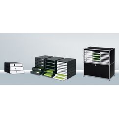 Styro styroval pro Dateiablagebox Polystyrene Schwarz, Weiß