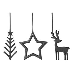 Villeroy & Boch Christmas Chic Weihnachtsbaumschmuck Aluminium Schwarz 3 Stück(e)