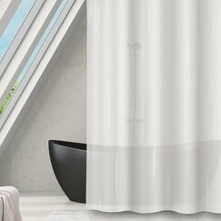 MSV Rideau de douche Polyester ROMANA 180x180cm Blanc transparent