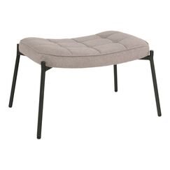 House Nordic 1501139 Fußschemel Pinienwald, Polyester, Stahl Steinfarbe