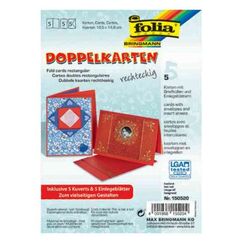 Folia 150550 Kunstdruckpapier Kunstpapier 5 Blätter
