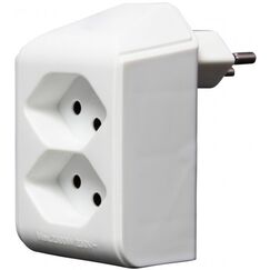 Brennenstuhl cleverLINE Abzweigstecker 2-fach weiss, drehbar bis 300° ohne Aufhänger *CH*