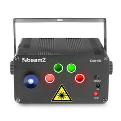 BeamZ Dahib Für die Nutzung im Innenbereich geeignet Disco-Laserprojektor & Stroboskop Schwarz