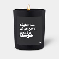 ChattyCandles Light me when you want a blowjob Wachskerze Zylinder Moschus, Canangabaum Schwarz 1 Stück(e)