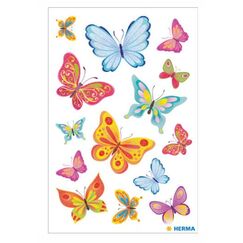HERMA Butterfly Time with Fine Glitter Aufkleber für Kinder
