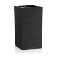 LECHUZA CANTO Slatestone 30 high Drinnen/Draußen Topfpflanzer Freistehend Kunststoff Dunkles Grau