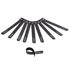 Bemero 16015BK-MP Kabelbinder Lösbarer Kabelbinder Velcro Schwarz 10 Stück(e), Farbe: Schwarz