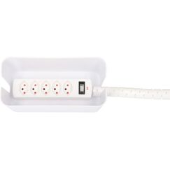 Max Hauri AG Cable Home 160821 Verlängerungskabel 2 m 5 AC-Ausgänge Drinnen Weiß