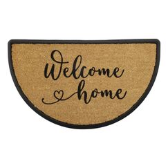 Chic Antique 16126200 Türmatte Dekorative Fußmatte Drinnen/Draußen Halbrund Natürlich/Natur, Schwarz