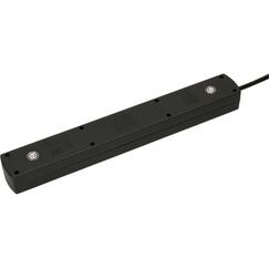 Max Hauri AG 162220 Verlängerungskabel 2 m 5 AC-Ausgänge Schwarz