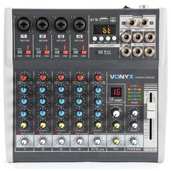 Vonyx VMM-K602 6 Kanäle 50 - 18000 Hz Schwarz
