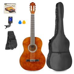 MAX Music 173.208 Gitarre Akustikgitarre Klassisch 6 Saiten Braun, Farbe: Braun