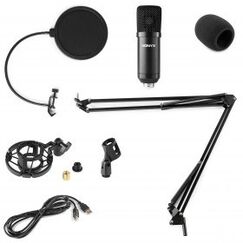 Vonyx CMS300B Schwarz Studio-Mikrofon, Farbe: Schwarz, Länge: 2,5 m