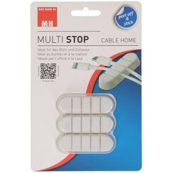 Max Hauri AG Cable Home MULTI STOP Tisch/Bank Kabelhalter Weiß 3 Stück(e)