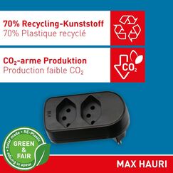 Max Hauri AG ADAPT 176504 Netzstecker-Adapter T12 T13 Schwarz