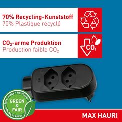 Max Hauri AG ADAPT 176508 Netzstecker-Adapter T12 T13 Schwarz