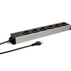 Max Hauri AG 176738 Verlängerungskabel 1,5 m 6 AC-Ausgänge Drinnen Grau, Schwarz, Farbe: Grau, Schwarz, Länge: 1,5 m