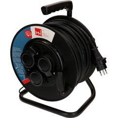 Max Hauri AG 176906 Verlängerungskabel 33 m 3 AC-Ausgänge Draußen Schwarz