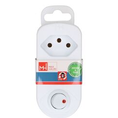 Max Hauri AG Basic Line Steckdosenleiste 4x Typ 13 sw Schalter 1.5m Green+Fair, Farbe: Weiß