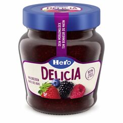 Hero Delicia Blackberry, Heidelbeere, Himbeere, Erdbeere JAM 320 g