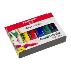Royal Talens 17820406 Acrylfarbe 20 ml Schwarz, Blau, Grün, Rot, Weiß, Gelb Tube