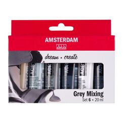 Amsterdam 17820505 Acrylfarbe 20 ml Schwarz, Grau, Weiß Tube