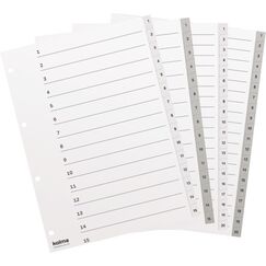 Kolma 18.115.16 Tab-Register Numerischer Registerindex Weiß