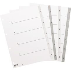 Kolma 18.554.16 Tab-Register Numerischer Registerindex Papier Weiß