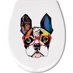 Kleine Wolke 1871148075 Toilettensitz Harter Toilettensitz Duroplast Mehrfarbig, Weiß