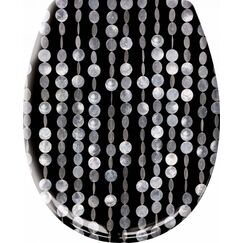 Kleine Wolke 1872926075 Toilettensitz Harter Toilettensitz Duroplast Schwarz, Grau, Weiß