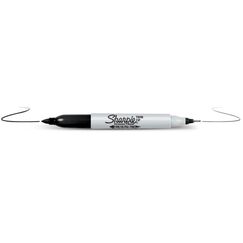 Sharpie Twin Tip Permanent-Marker Feine Spitze Schwarz 12 Stück(e)