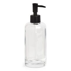Zeller Present 18902 Seifenspender Transparent, Schwarz