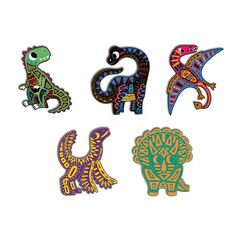 JANOD Scratch Art Dinosaur Cut Outs